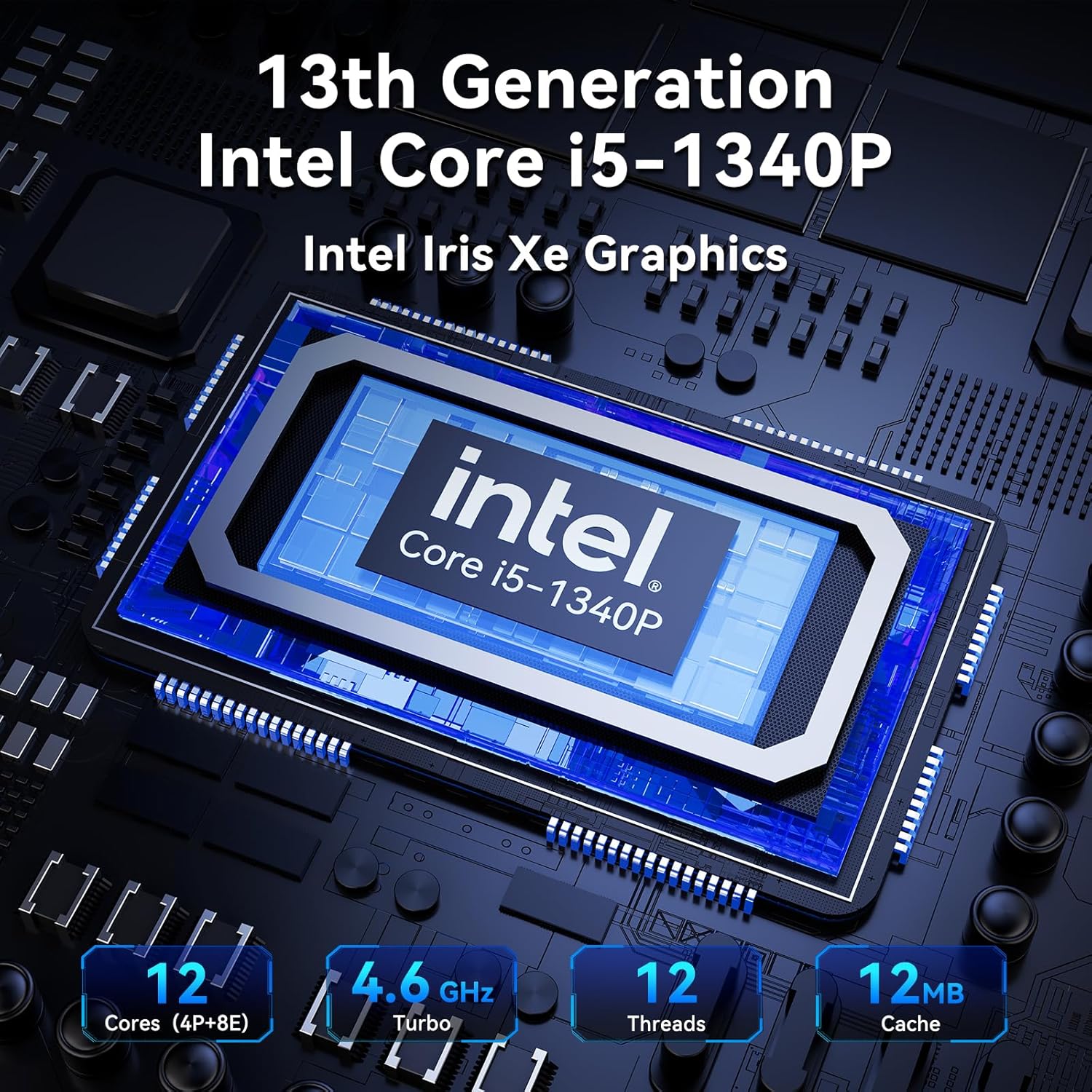 NENCHIN Mini PC with 13th Gen Intel Core i5 Processor