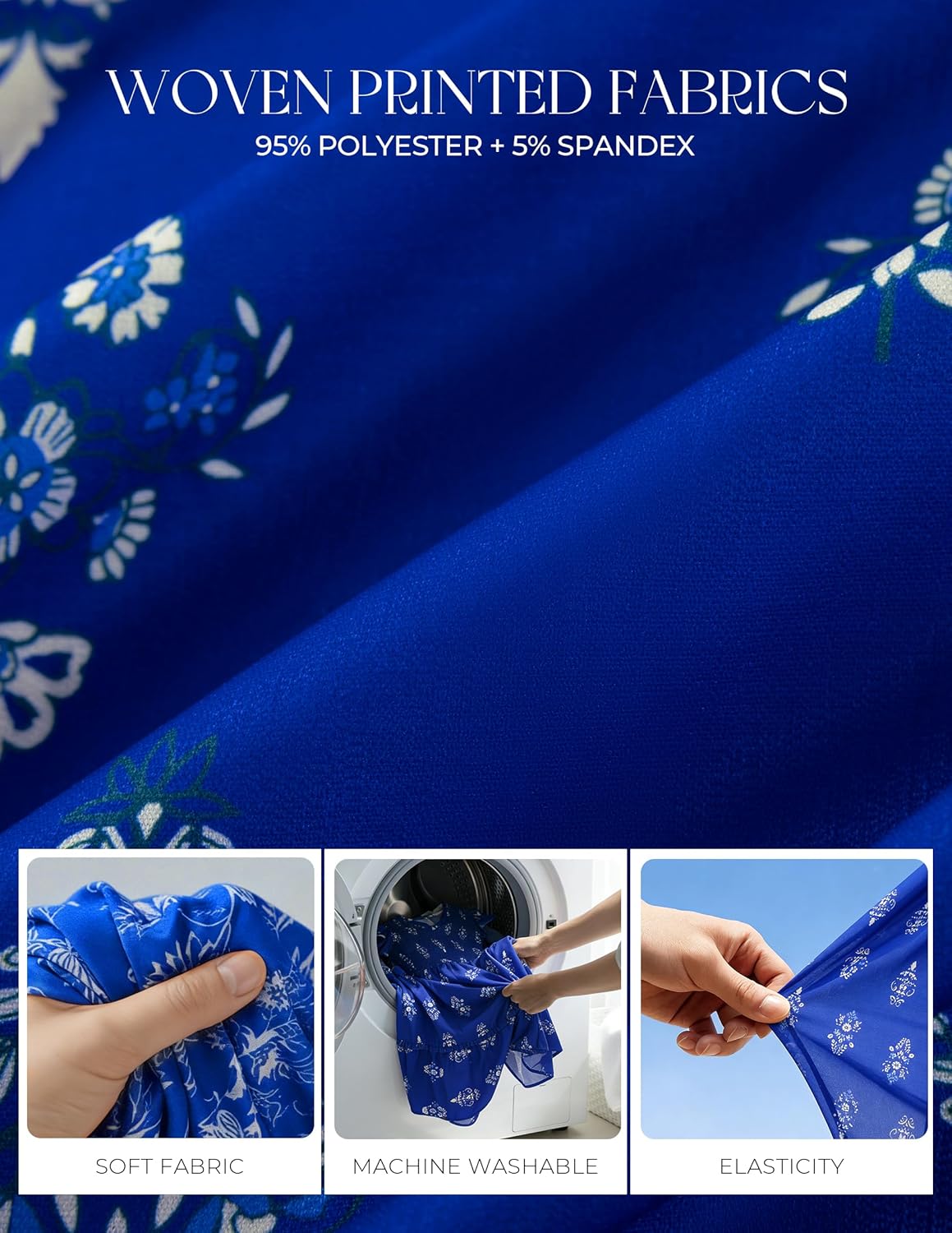 GRACE KARIN 2026 Summer Casual Dresses for Women,Flutter Short Sleeve Wedding Guest Dresses,V Neck Smocked Tiered Midi Dress