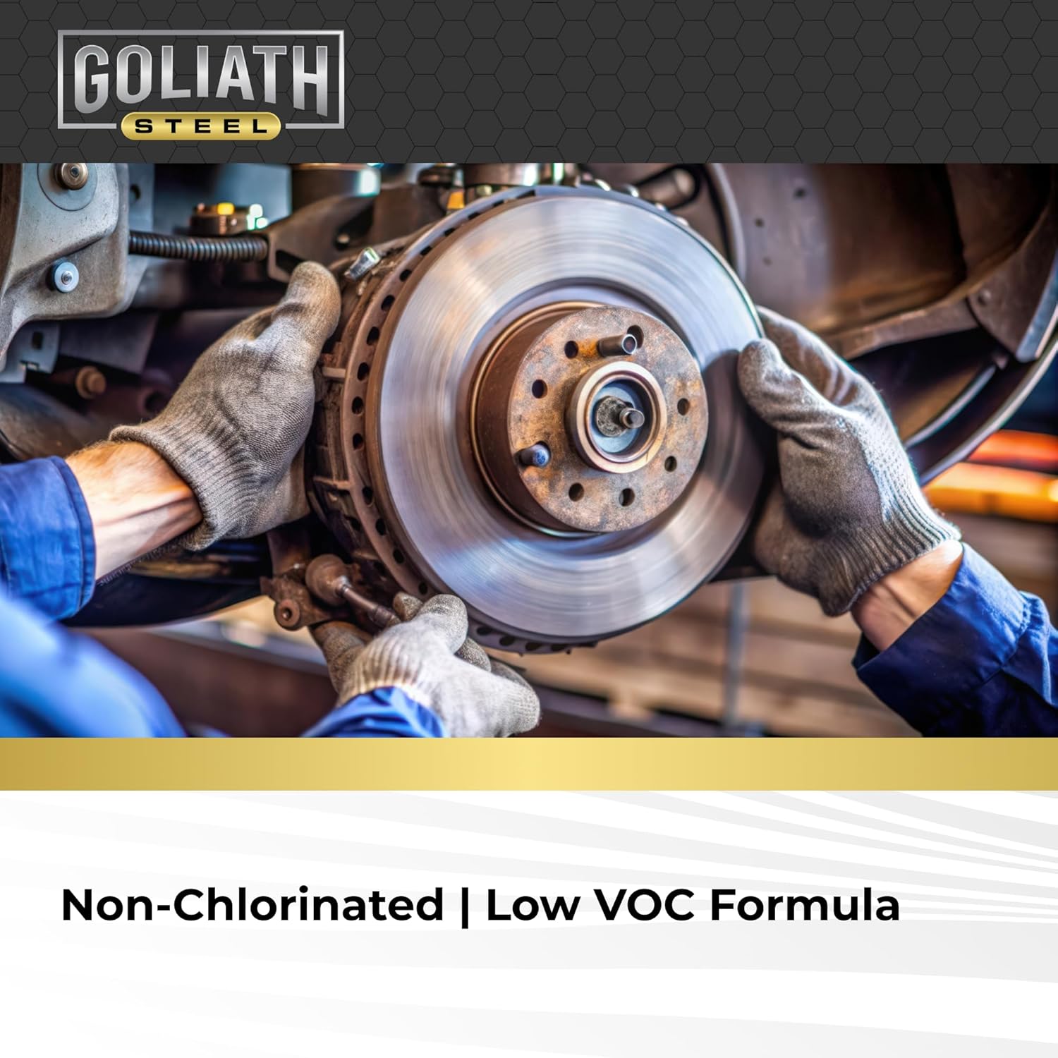 Kogler Goliath Steel Non-Chlorinated Brake Cleaner Spray, Low-VOC Fast-Drying Brake Parts Degreaser, Removes Grease, Oil & Brake Dust, 14 oz, Case of 12