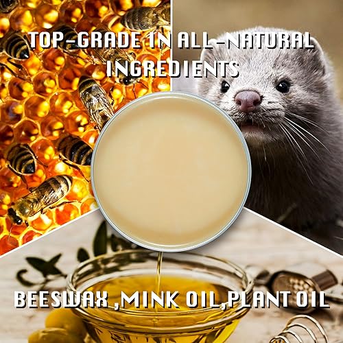 Miniatura 2 de SALTY FISH Acondicionador y Limpiador de Cuero Totalmente Natural,Hecho con Aceite de Visón y Cera de Abejas,Protege, Suaviza y Hace Impermeable