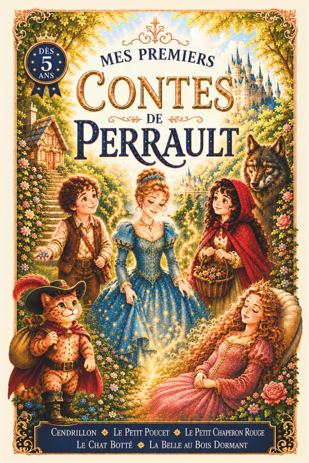 Mes premiers contes de Perrault: Cendrillon - Le Petit Poucet - Le Petit Chaperon rouge - Le Chat botté - La Belle au bois dormant