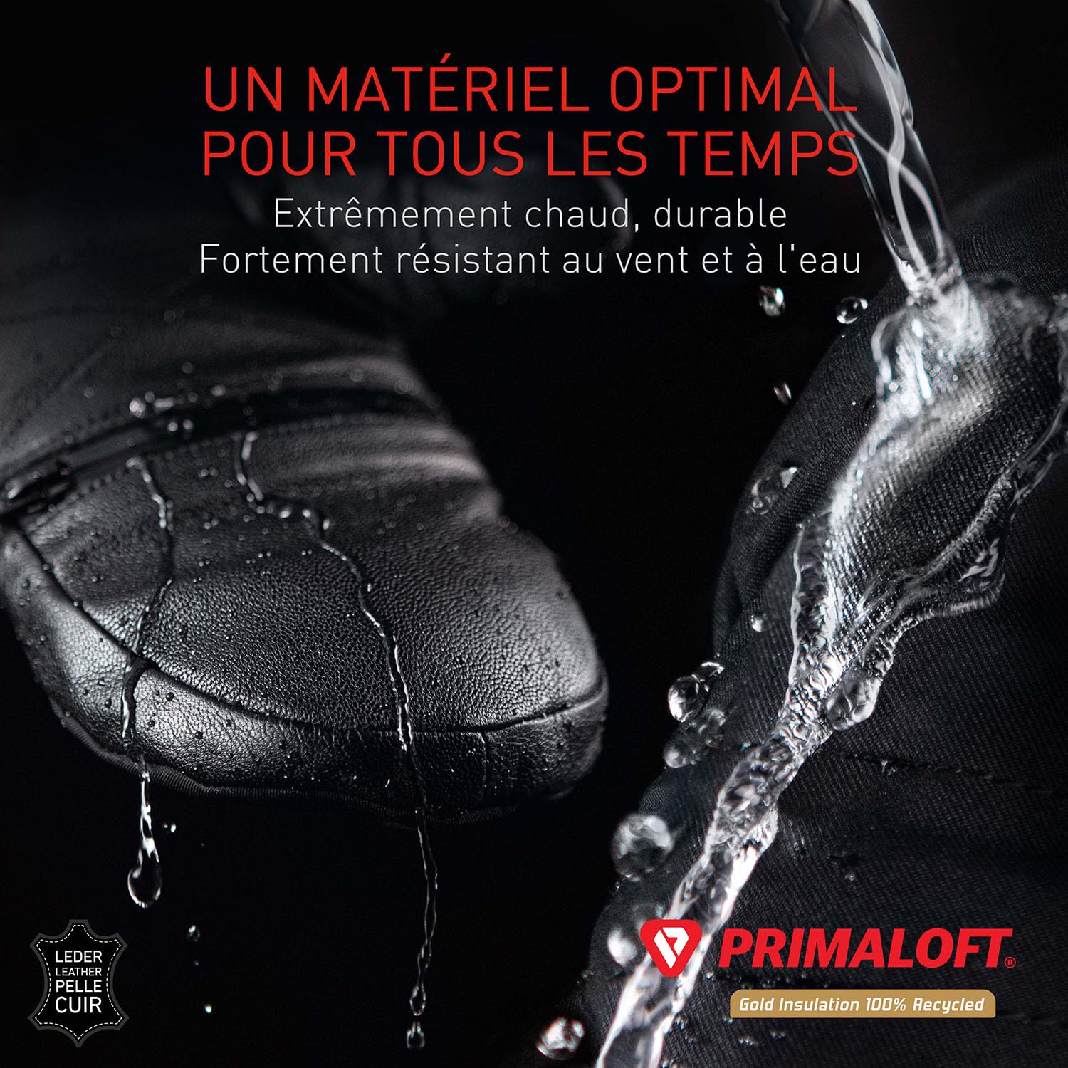 THE HEAT COMPANY Gants à Capuche Shell - Qualité Premium - Gants d'hiver - Extra Chauds - Fortement déperlants - Femme & Homme - Anti-Froid, Noir, sans sous-Gants