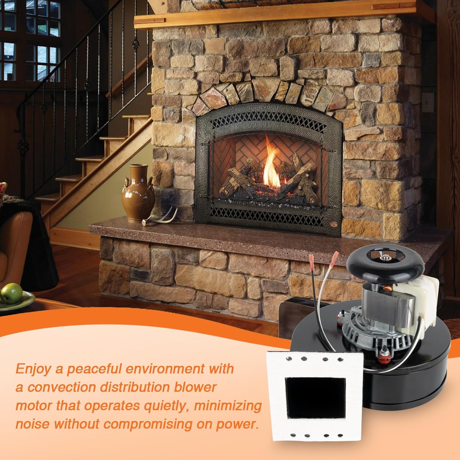 80472A 80472 Distribution Blower Fan for US Stove 6041 & 6039 & 5500 & 5500M, King 5502M & KP130 & 5500M & 5500, American Harvest 6039 6041, USSC 6039 6041, Ashley AP5660L Pellet Stoves