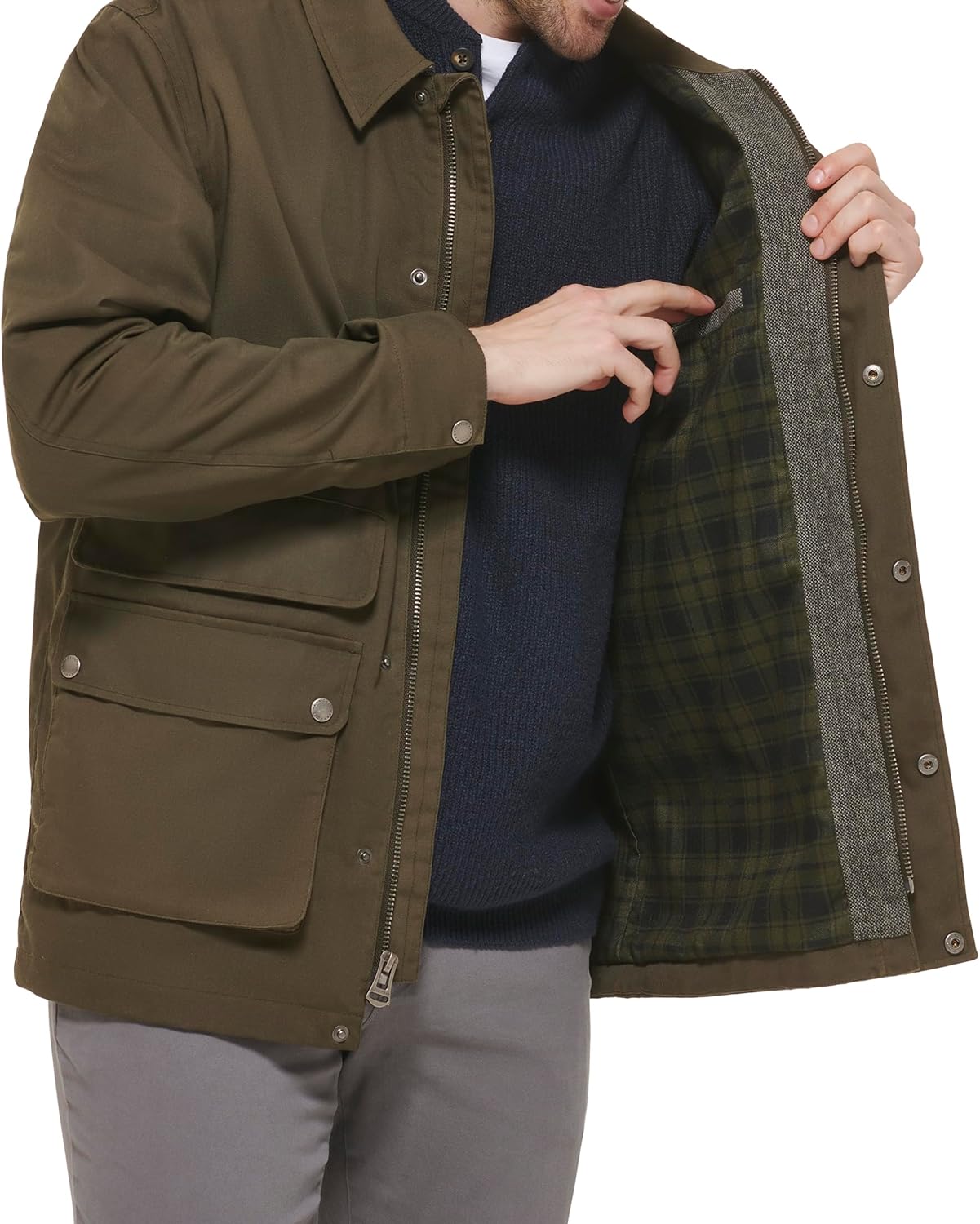 Cole Haan mens Everyday Comfortable Waxed Rain Jacket