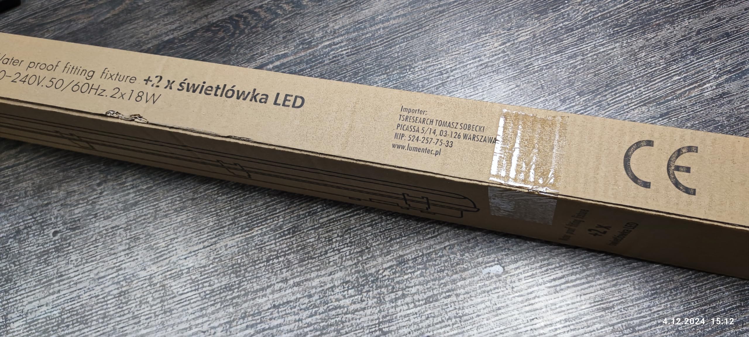 1x G13 Réglette LED IP65, 2x T8 LED, 36W 3600LM 120cm, IP65 Réglette LED Luminaire, pour Cave, Garage, et l'entrepôt, Fluorescente LED, Blanc chaud 3000K, 1x WW