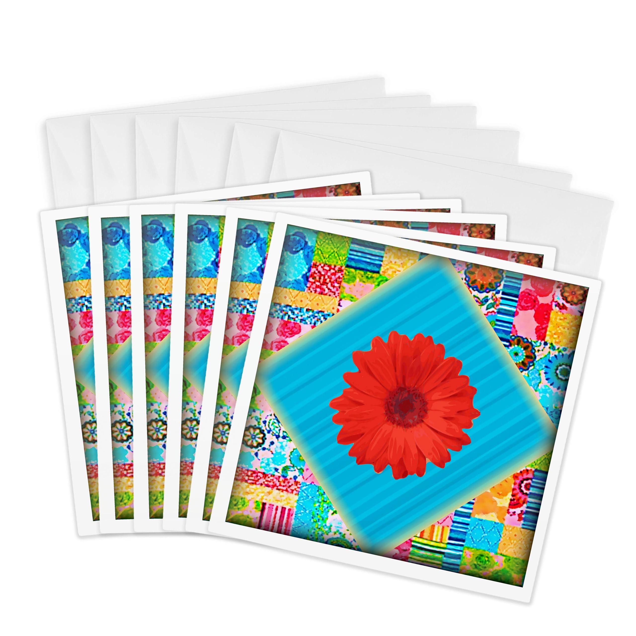 3dRose Greeting Cards - Comfort Quilt - 6 Pack - Designs General Themes