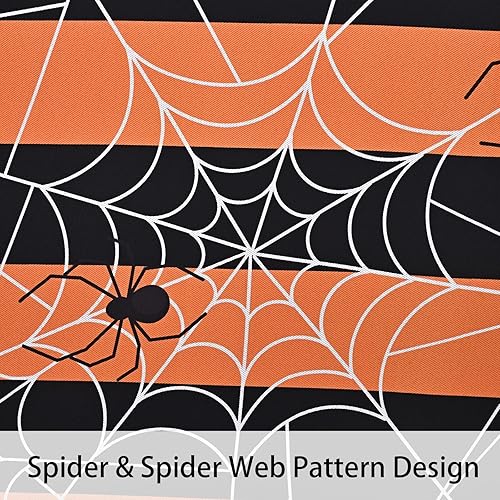 Miniatura 7 de BLEUM CADE Cortinas opacas de Halloween para sala de estar y dormitorio, cortina de ventana de tela de araña de 84 pulgadas de largo, 2 paneles de