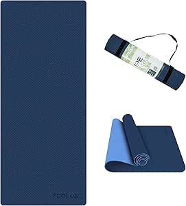 TOPLUS Yoga Mat - Classic 1/4 Inch Thick Pro Yoga Mat Eco Friendly Non Slip Fitness Exercise Mat with Carrying Strap-Workout Mat for Yoga, Pilates and Floor Exercises