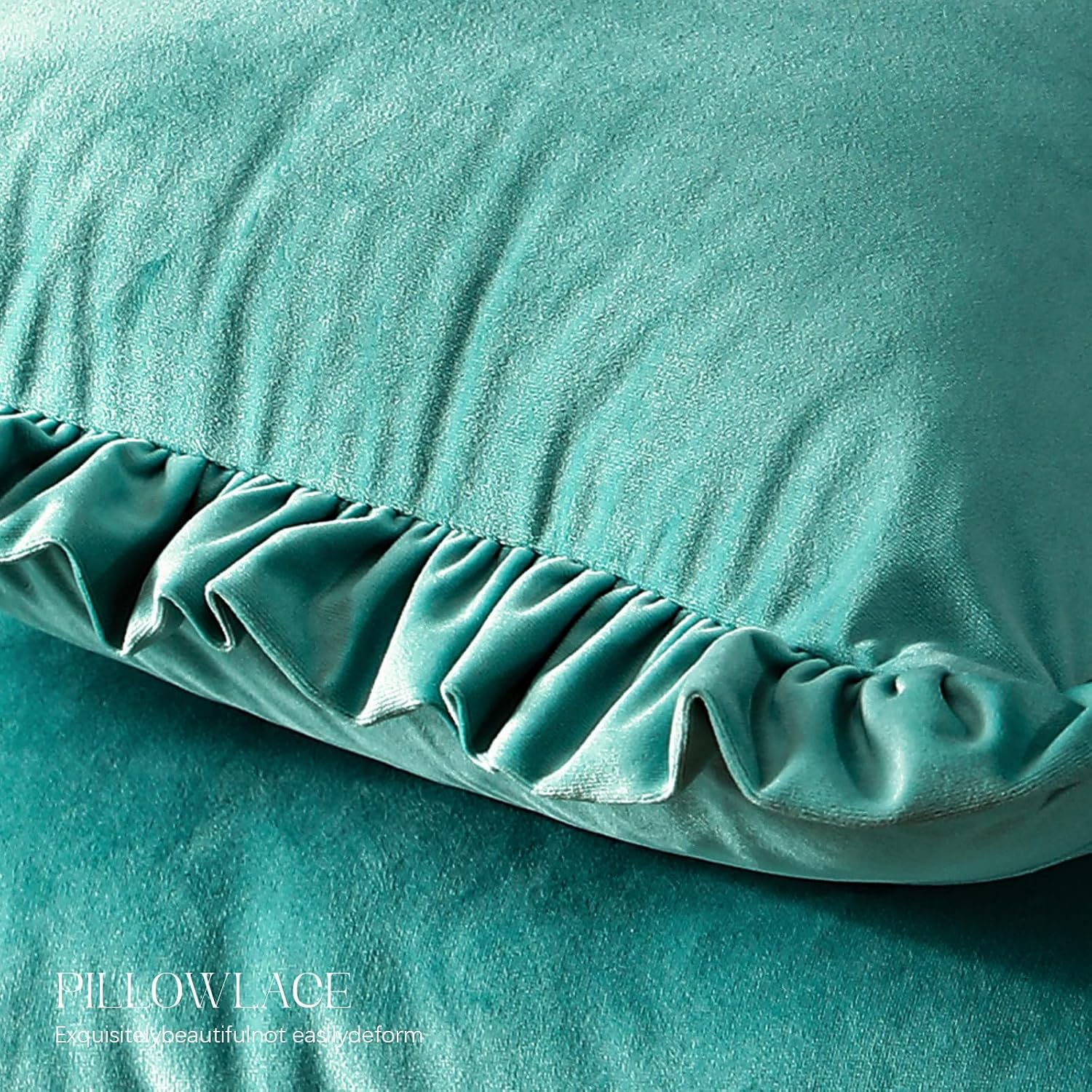bilin gaier Velvet Aqua 12x20 Throw Pillow Covers Set of 2,Spring Home Decor Pillow Covers with Zipper for Indoor & Outdoor Use,Rectangular Decorativeative Pillow Cases for Couch,Bed,Living Room