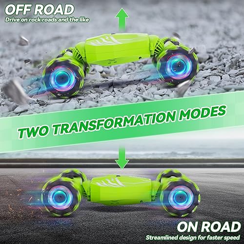 Miniatura 2 de Dysaim Gesture RC Car, regalos de cumpleaños para niños de 6 a 12 años de edad, auto de control remoto 4WD, rotación de 360, transformación, deriva