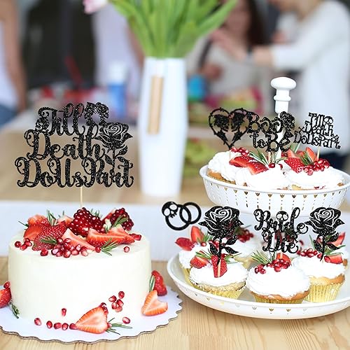 Miniatura 67 de 24 piezas de decoración para cupcakes Baby Boo con purpurina negra espeluznante y espeluznante para cupcakes de fantasmas para Halloween, baby