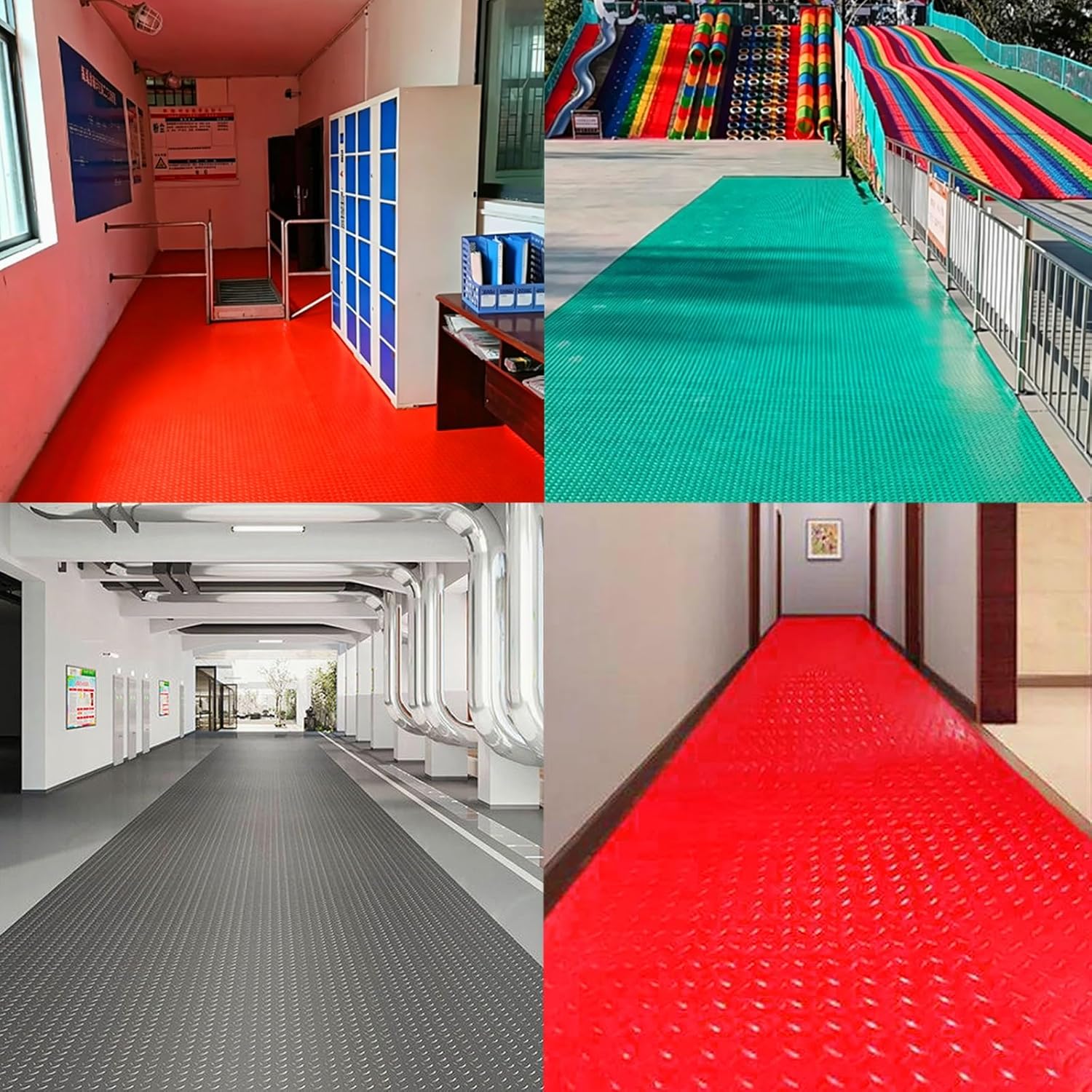 3.9x3.2FT-3.9x9.8FT-3.9x16.4FT-4.2x19.6FT-4.9x6.5FT, Slip-Resistant Protection for Garage, Waterproof Floor Protection, Durable, Non-Skid, for Workshop, RV(Green,1.2x1m/3.9x3.2ft)