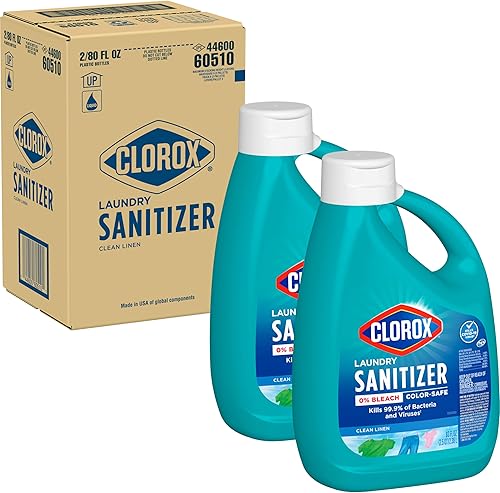 Miniatura 12 de Clorox Desinfectante para ropa sucia, mata el 99.9% de las bacterias que causan olor en la ropa, 80 onzas líquidas, paquete de 2
