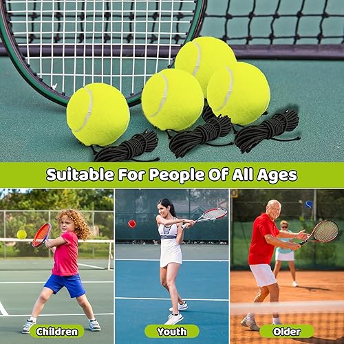 Miniatura 4 de Pelota de entrenamiento de tenis con cuerda, pelotas de entrenamiento de tenis, herramienta de entrenamiento de práctica personal, equipo de