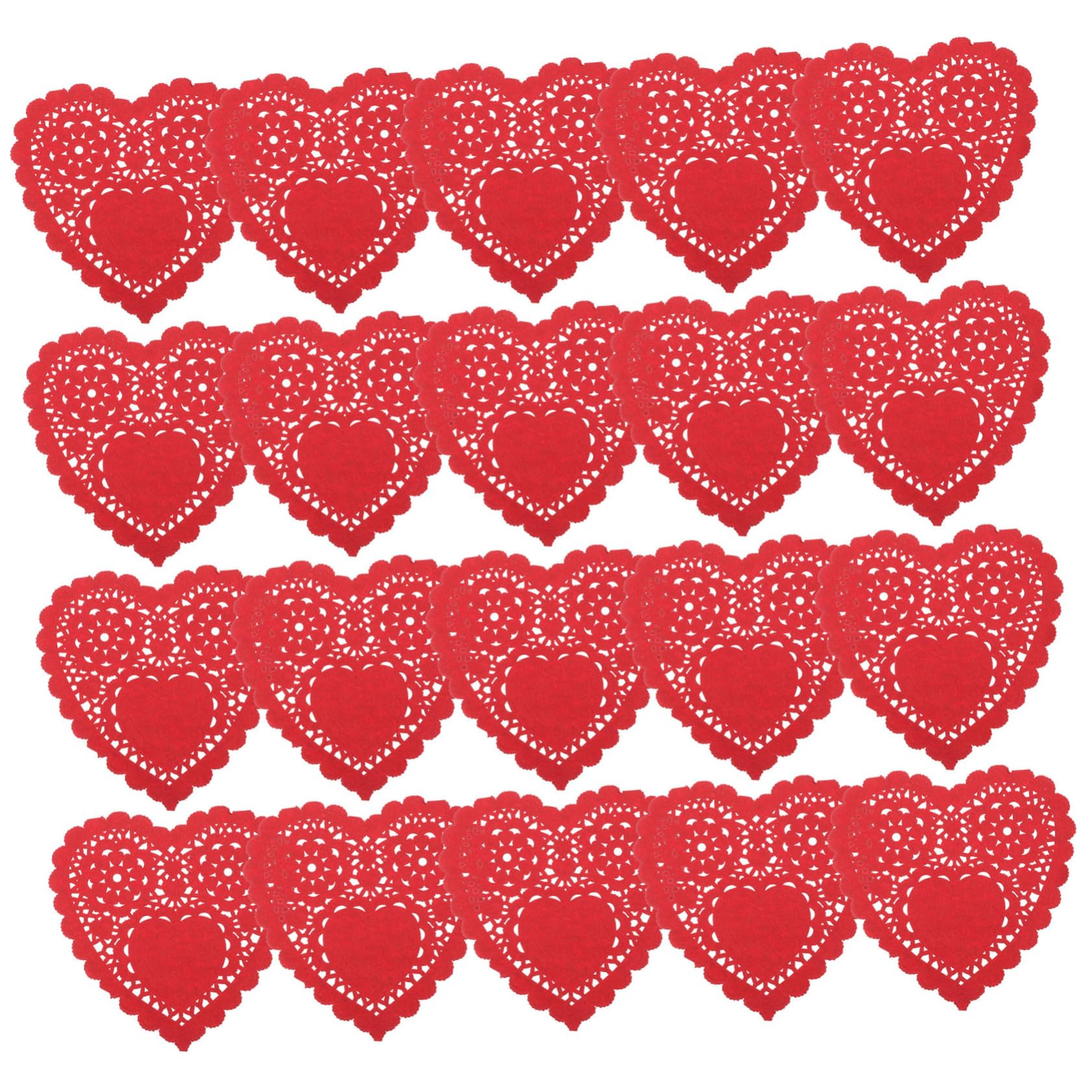 FUNOMOCYA Heart Shape Cake Paper Mat Food Oil Blotting Pad Decorative Paper Doilies 100pcs Pack