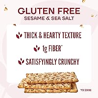 Vista 4 de Wasa Pan crujiente de sésamo y sal marina sin gluten, 6.1 oz (paquete de 10)