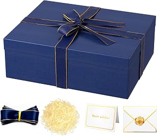 JOYIT large blue gift box with lid and accessories