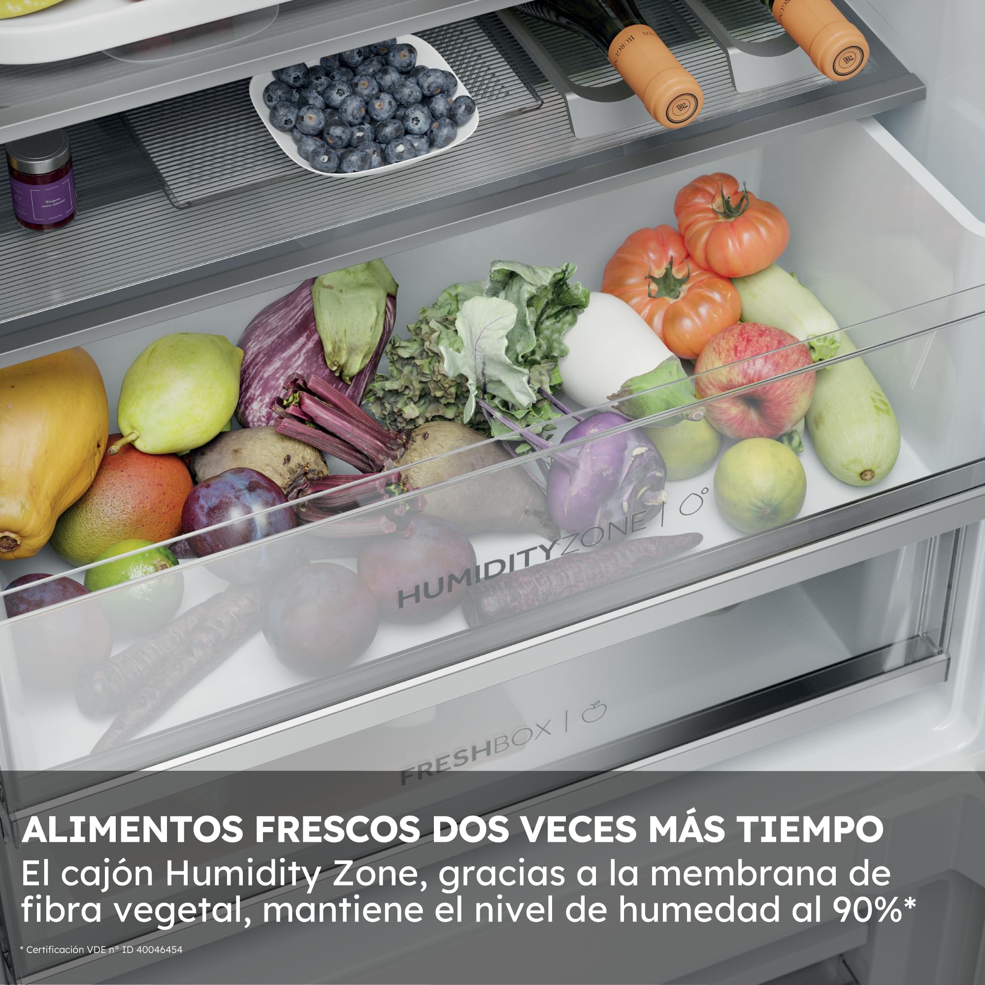 Haier 2D HBQW5719E - Frigorífico Combi Integrable, 382L,WIFI,Motor Inverter, My Zone, Total No Frost,Ancho 69 cm, Alto 193.5 cm,Iluminación LED, Blanco