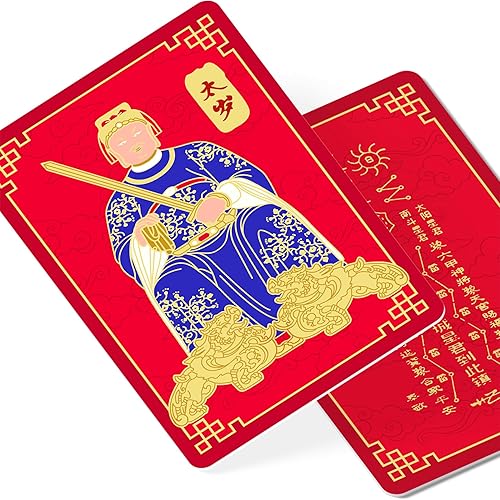 Amuleto de Tai Sui 2024 Feng Shui, con el general Li Cheng, fuerte símbolo de protección y apoyo, tarjeta de talismán de Feng Shui, buen ajuste para