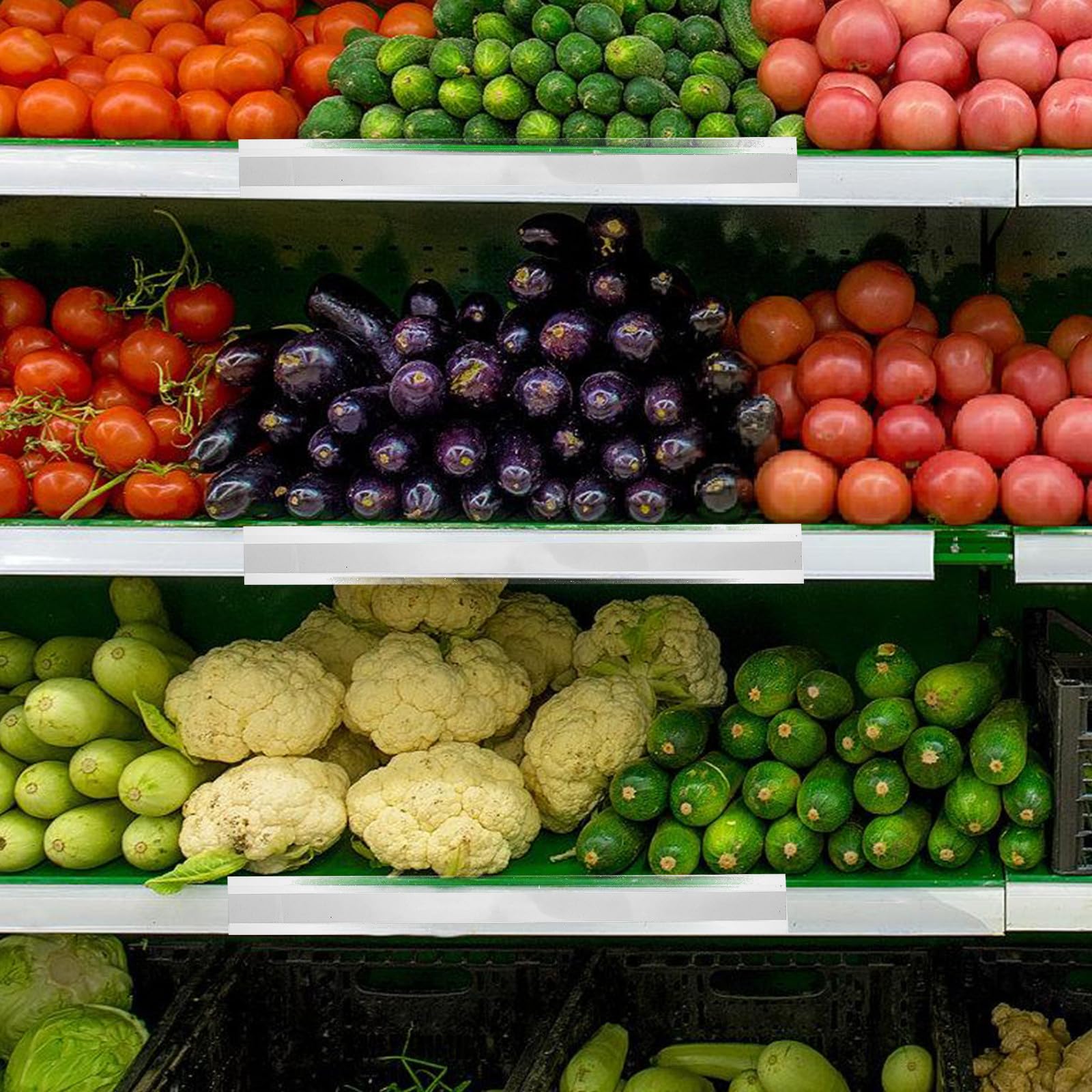 Operitacx 30 pezzi di porta etichette autoadesive per scaffali: etichette in plastica da 40x5 cm, tasca per scheda indice adesiva per supermercato, biblioteca, cucina, ufficio, libreria, cassetta