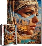 Fantasy Mushroom Puzzles 1000 Pieces for Adults, Families (Mushroom,Tropical Plants,Vegetable,Green Leaves) Pieces Fit Together Perfectly 19.7''x27.6''inch Forest Jungle Magic Puzzle Art(Colorful)