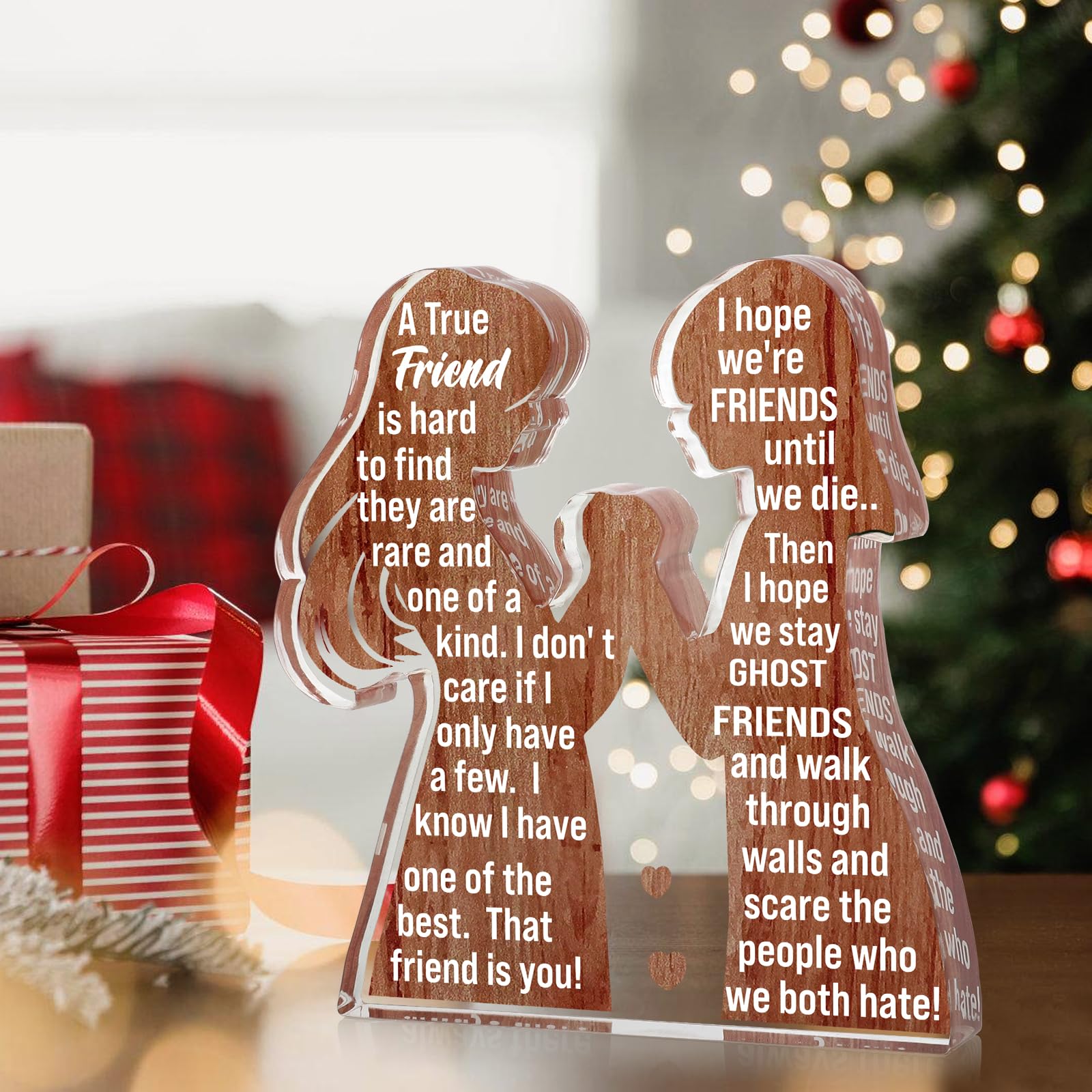 Friend Birthday Gifts for Women Friendship Best Friend Valentines Ideas Soul Sister Female Bestie BFF, Mothers Day Christmas Unique Gifts Friends Forever Inspirational Cheer up Thank You Friend Plaque