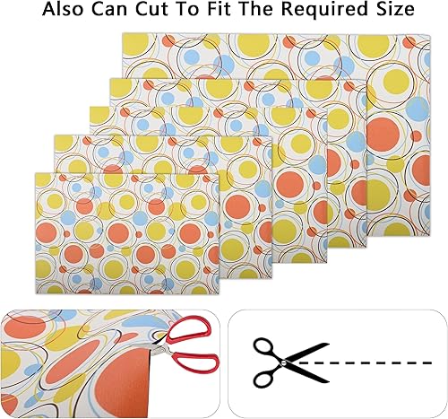 Miniatura 4 de Tapete de secado de platos geométrico retro vintage de mediados de siglo para encimera de cocina, absorbente y antideslizante, almohadilla de