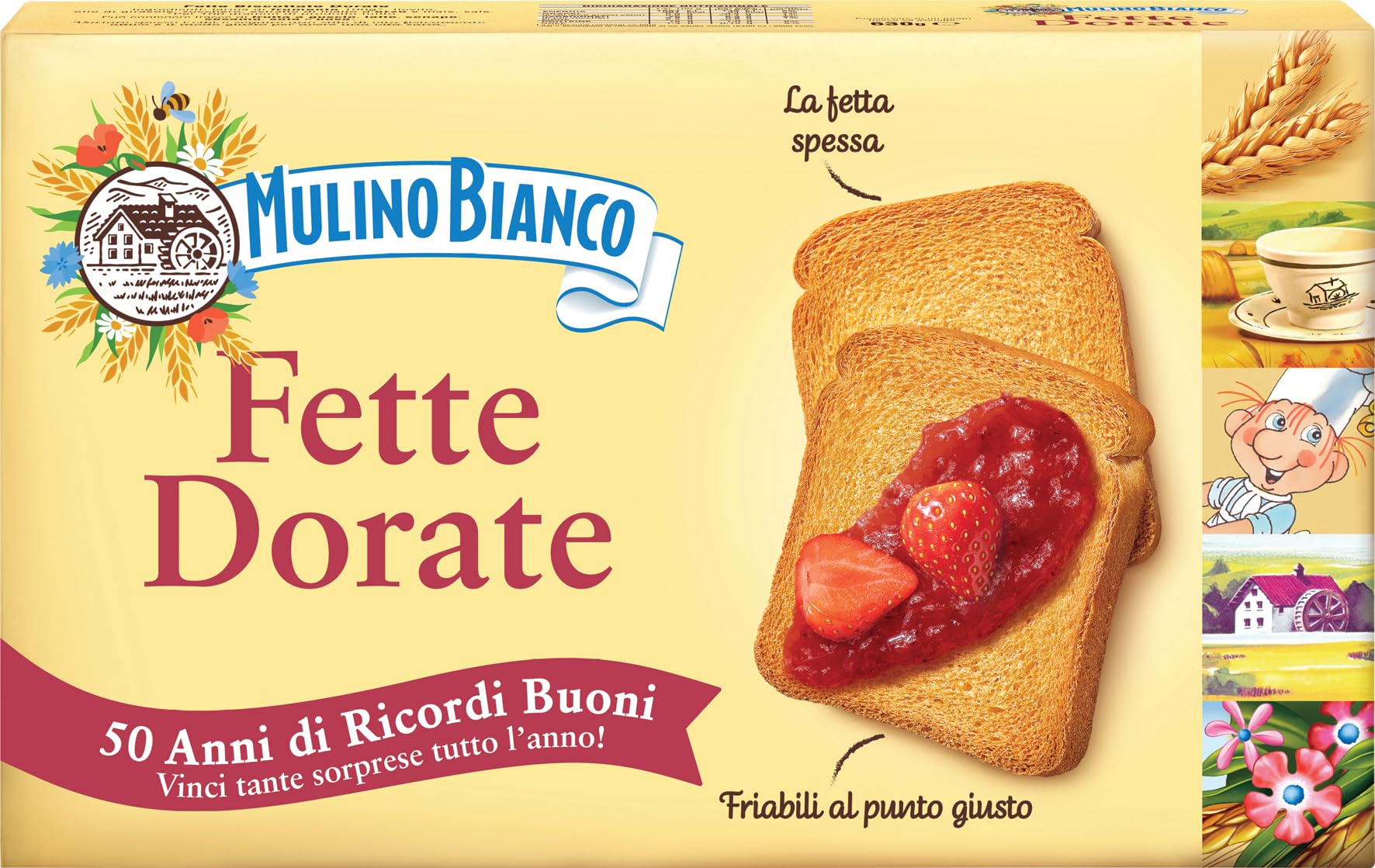 Fette Biscottate Le Dorate 72 Fette 630g - Rusks Golden - Made In Italy
