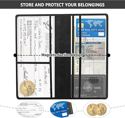 Miniatura 4 de Soporte para registro y seguro de automóvil, de piel sintética, organizador de documentos de automóvil, para identificación, licencia de conducir