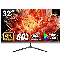 Gawfolk Monitor per computer 32 pollici 4K UHD, schermo ultra chiaro (3840×2160p)