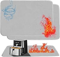 Vista 7 de Tapetes resistentes al calor para encimera, tapete ignífugo para freidora de aire de 15 x 18 pulgadas, tapetes para parrilla al aire libre