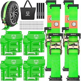 UTV Wheel Chock Tie Down Kit 4,500lb Break Strength 4Pack