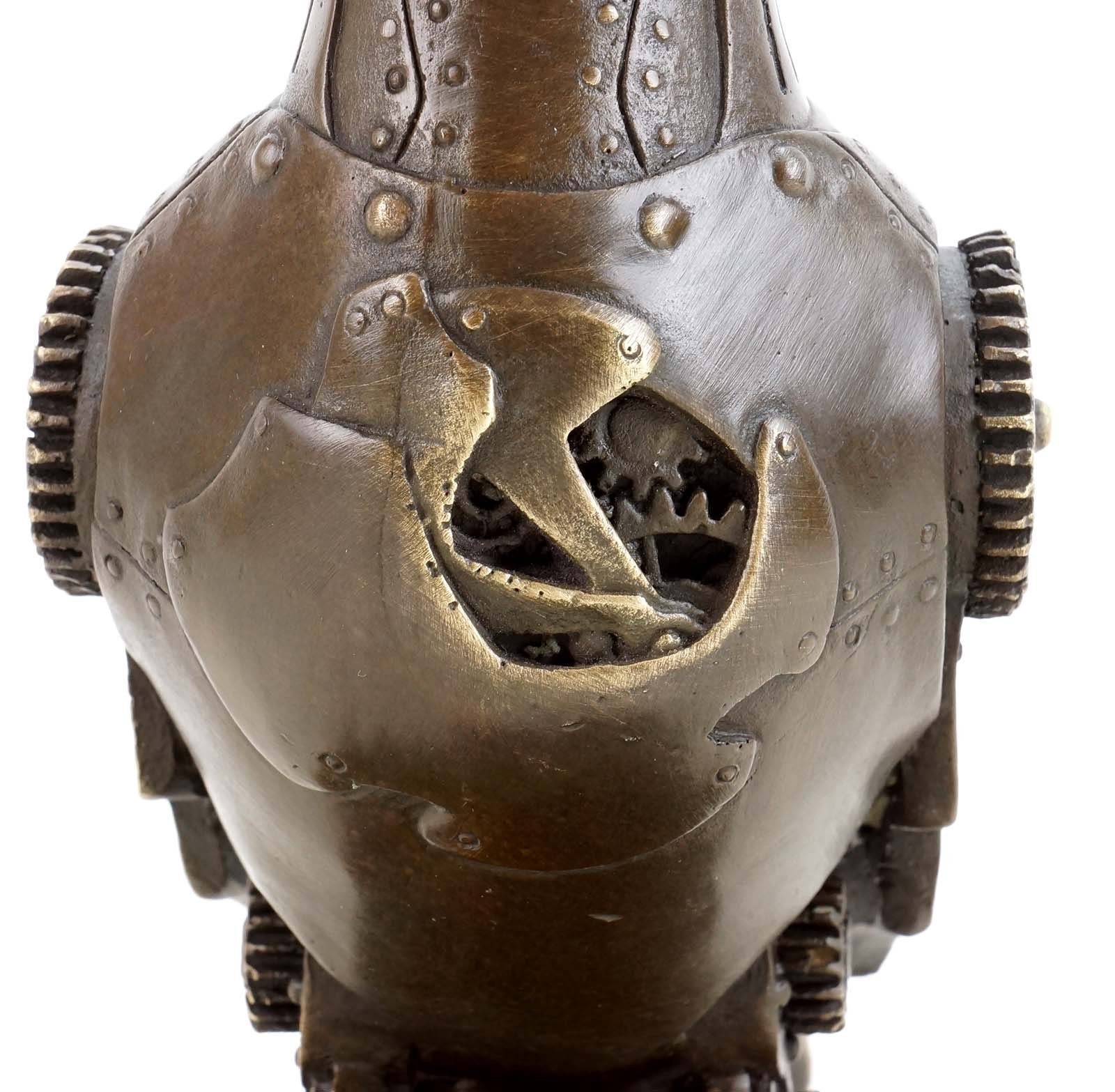 Moderne Kunst - Steam Punk Figur - Vogel Bronze - Moderne Kunst - Martin Klein - Abstrakte Vogel Skulptur - Tierfigur - Steam Punk Vogel - Vogelfigur - Skulpturen online kaufen