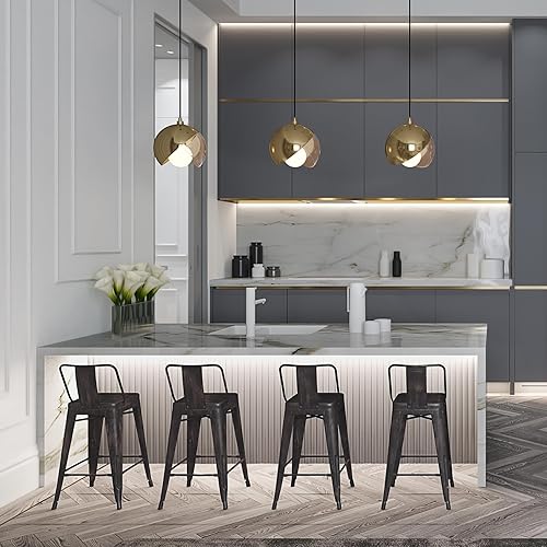 Miniatura 57 de SIMPLIHOME Rayne - Taburetes de encimera (juego de 2) – asientos de cocina de metal de 24 pulgadas de altura de asiento en blanco, asientos