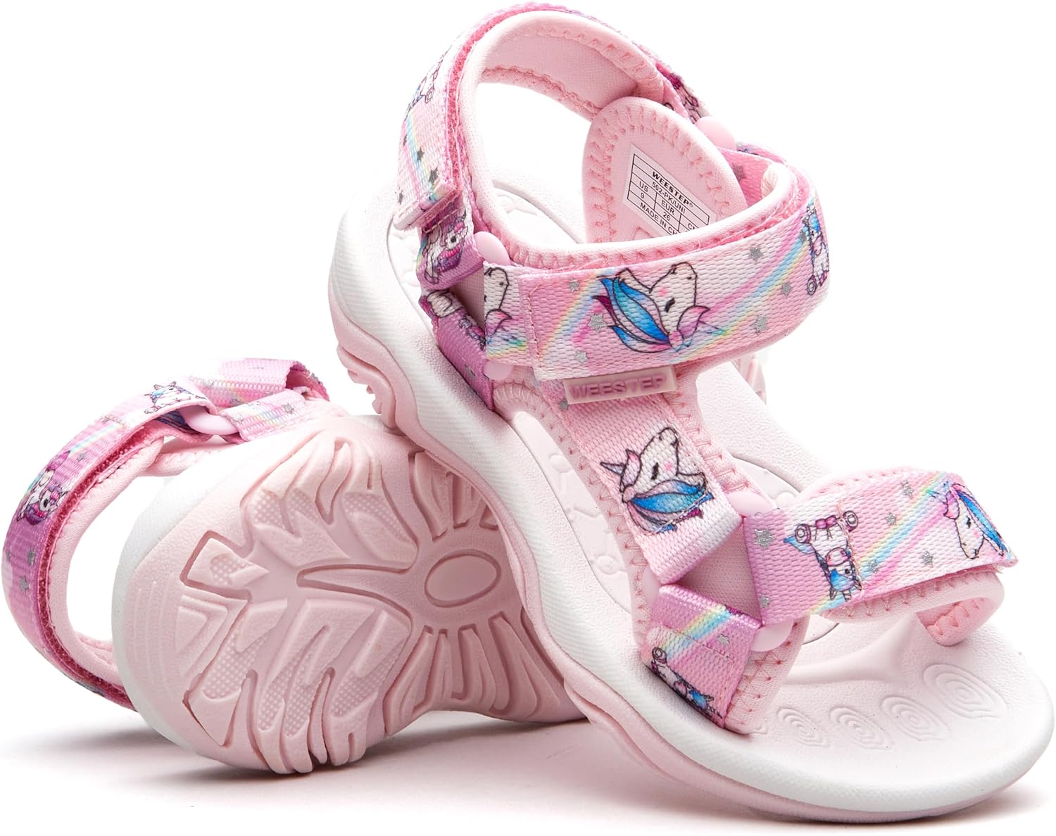 Weestep Girls Boys Comfort Sandals Adjustable Straps for Toddler Little Kid