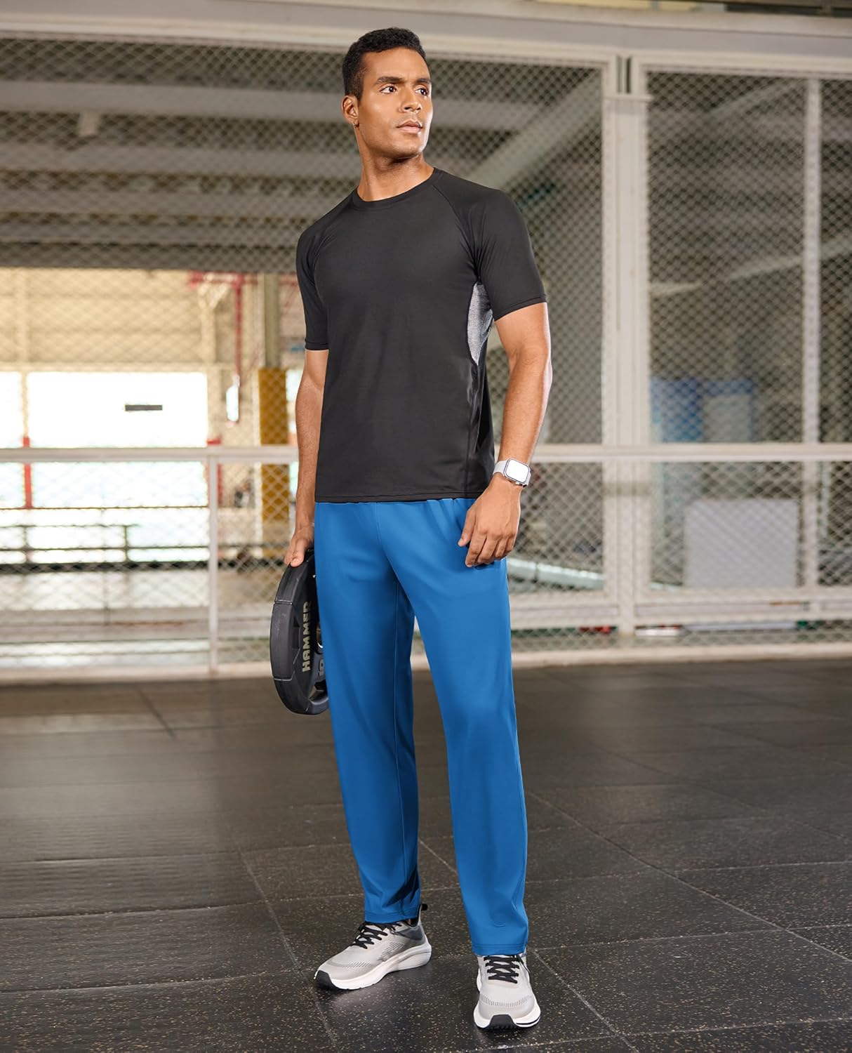 Mens Joggers Lightweight with Zipper Pockets Quick Dry Sweatpants for Running Track Casual Gym Workout - Image 5