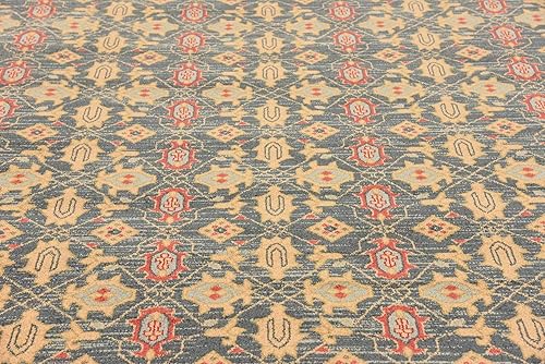 Miniatura 5 de Unique Loom Palace Collection - Alfombra Jefferson (10 pies, cuadrada, azul marinorojo)