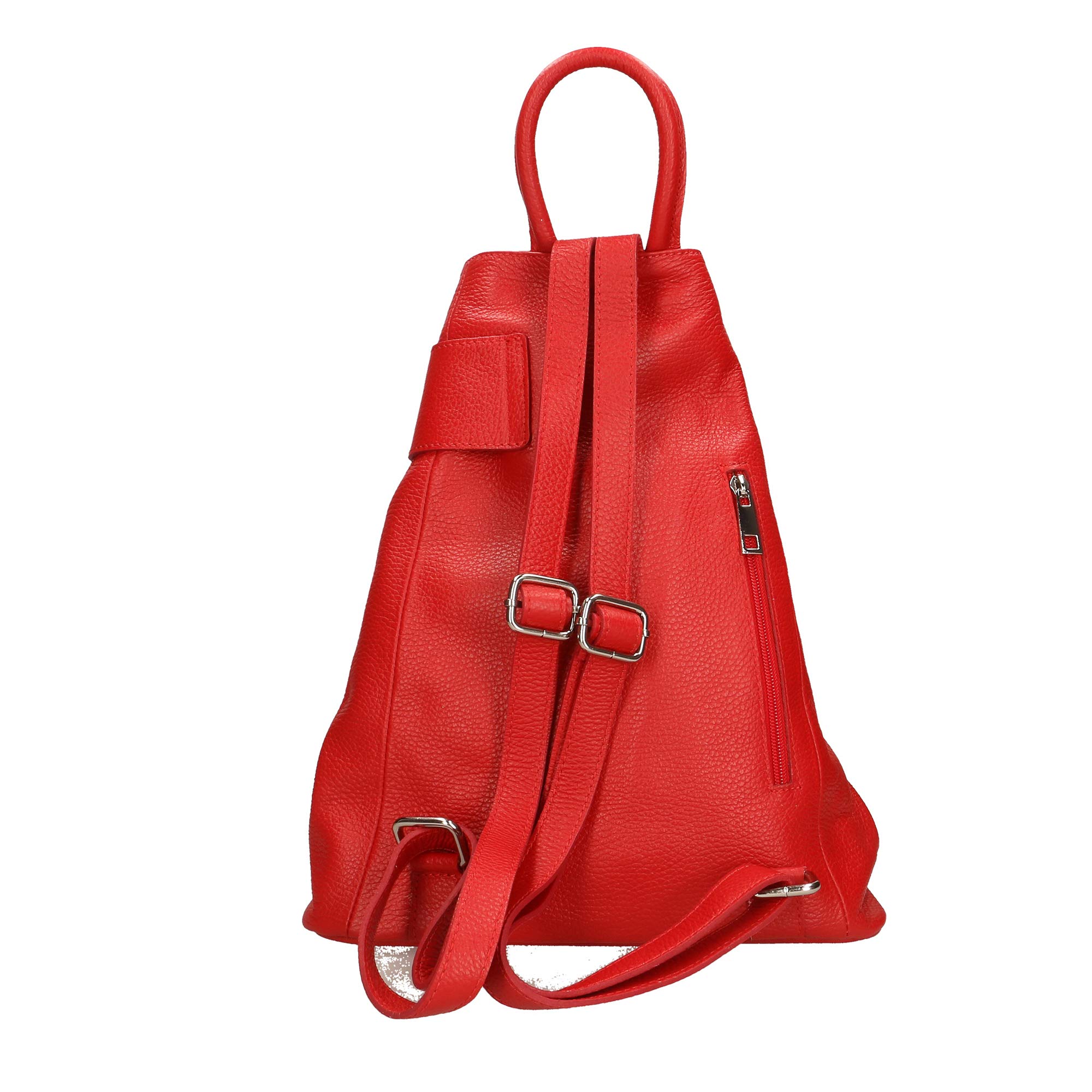 Chicca Borse Borsa Zaino Donna in Pelle Made in Italy 28x35x12 Cm