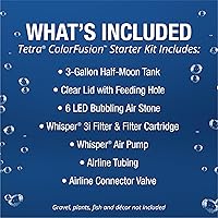 Vista 2 de Pecera Tetra 29041 de media luna con burbujas, de 3 galones