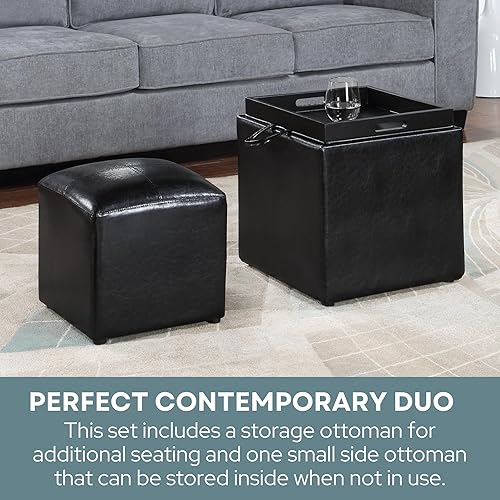 Miniatura 5 de Designs4Comfort Park Avenue - Otomana individual con taburete y bandeja reversible