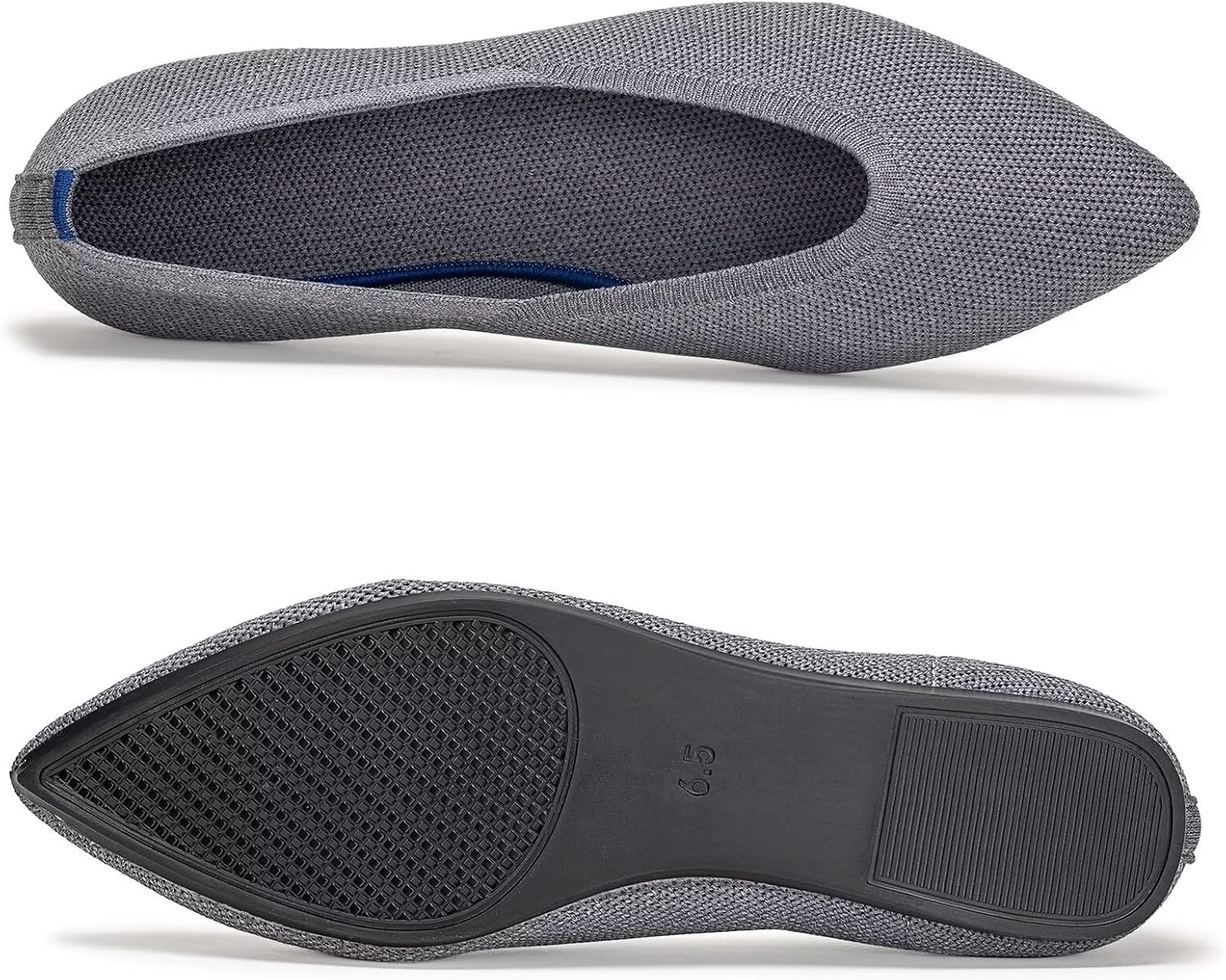 Frank Mully Womens Pointed Toe Flats Knit Dress Shoes Comfort Women Shoes Softable - Image 5