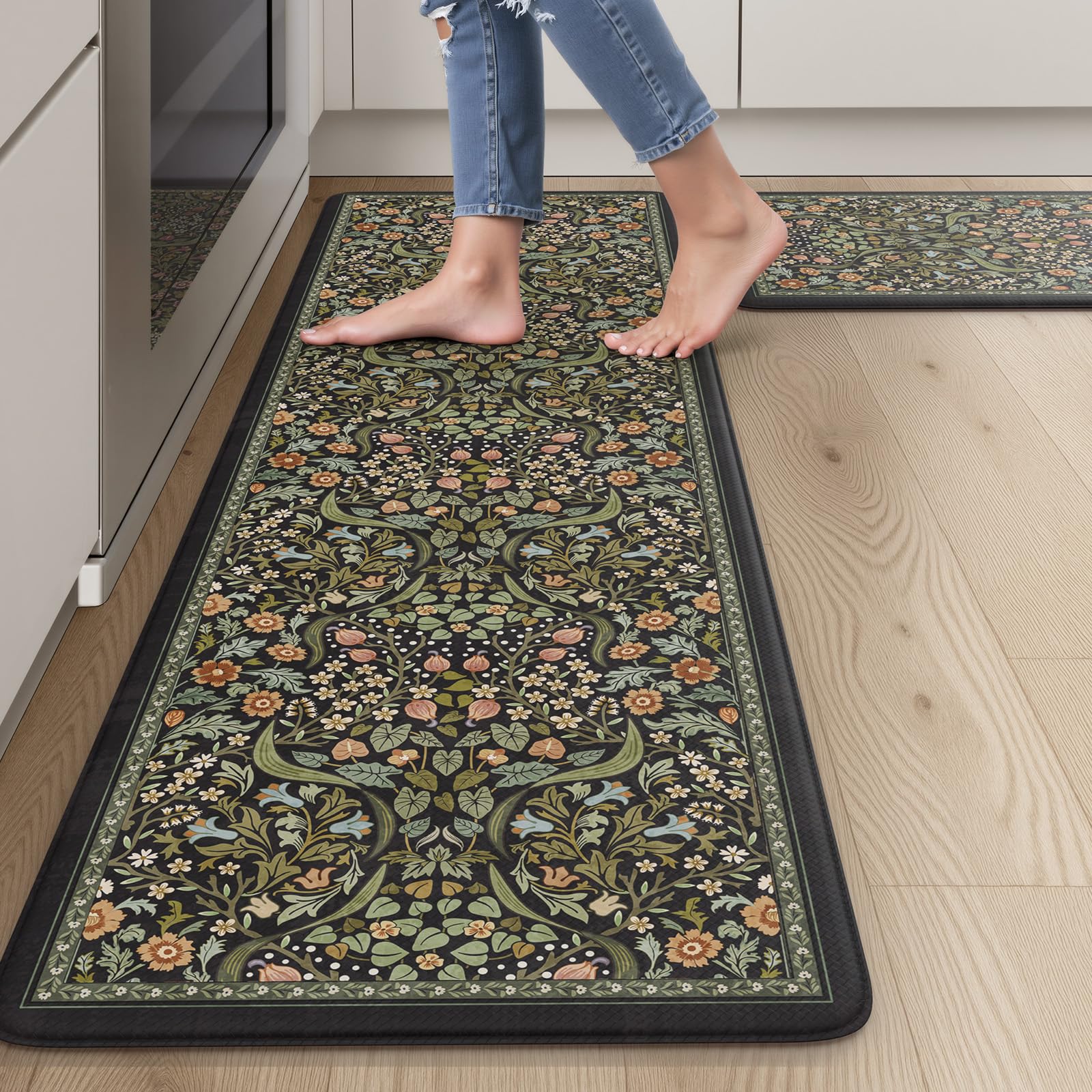 Collive Anti Fatigue Mats Boho Floral Set