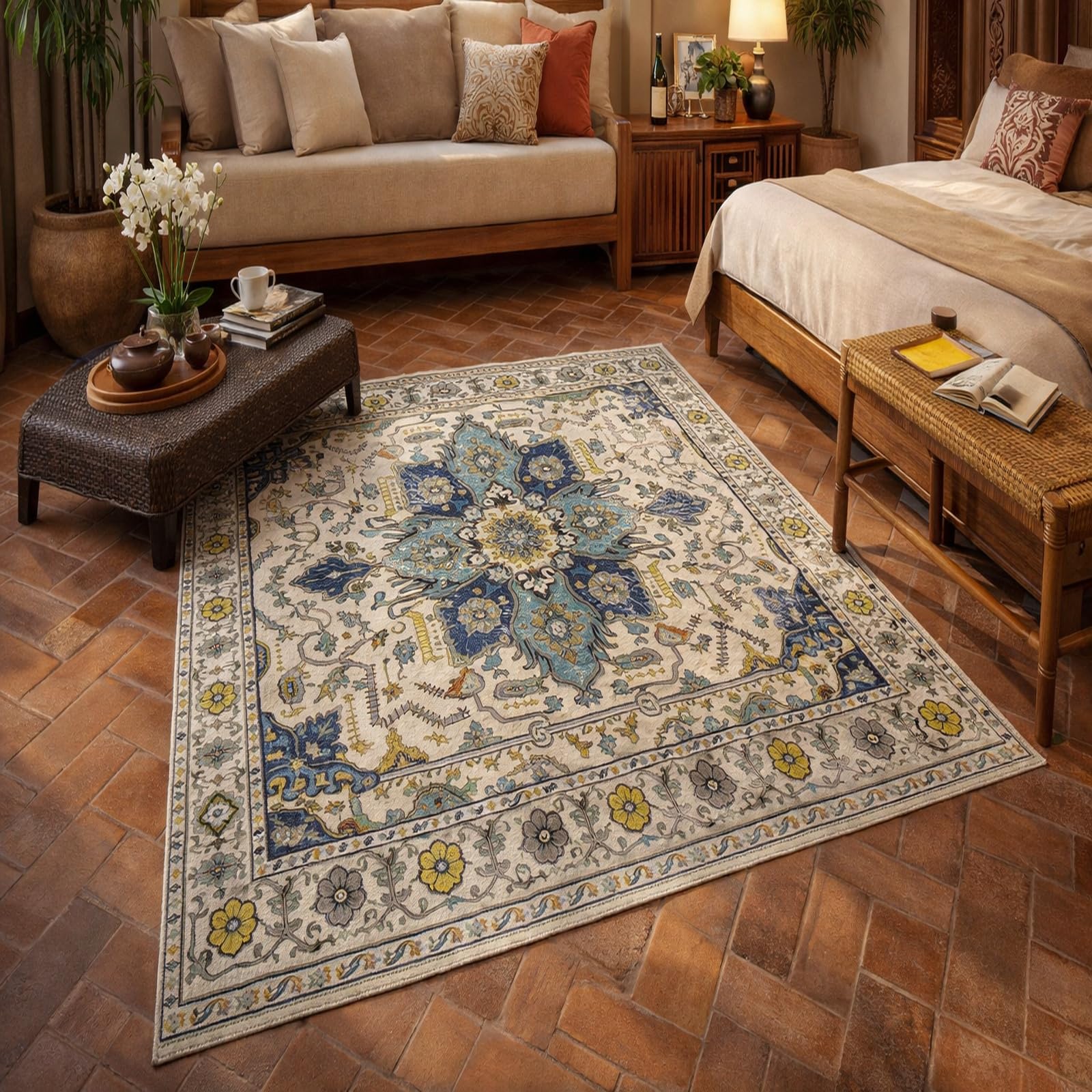 Alfombras para sala de estar de 70x140 cm lavables y alfombras para dormitorio