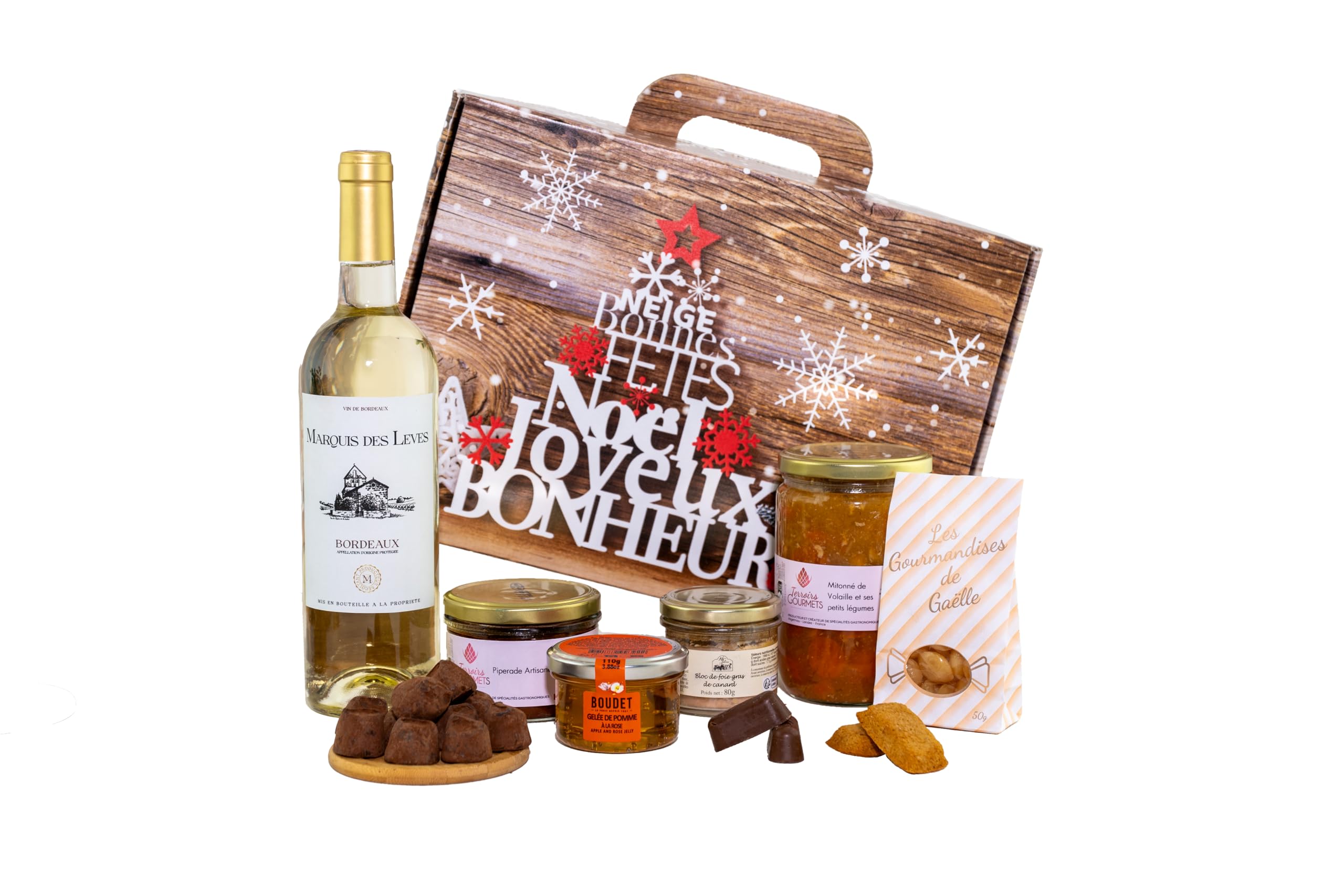 COLIS GOURMANDS Cesta Garni – Caja gourmand – Ideal para regalo del día de la madre, el día del padre, cumpleaños, Navidad, jubilación, cesta Garni-Coffret"Le Captivant"