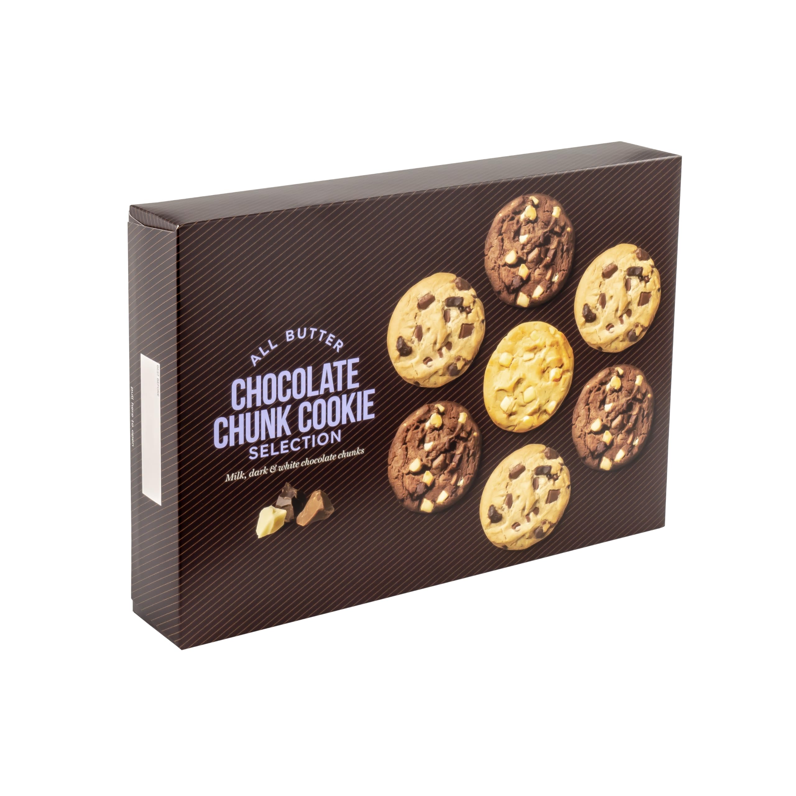 Premium All Butter Milk, White & Dark Chocolate Chunk Cookie Selection Gift Box, 500g