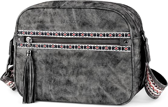 FADEON Crossbody Bags for Women Designer Vegan Leather Crossbody Purse Multi-pocket Medium Shoulder Bag with Card Slots