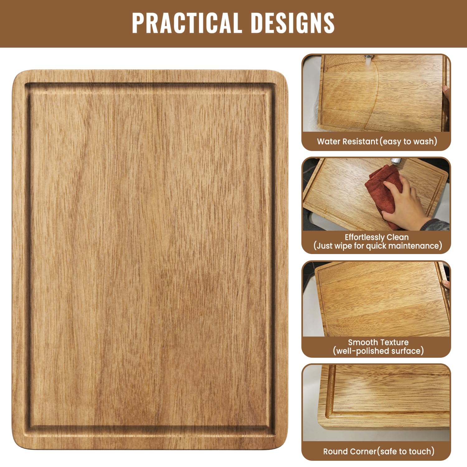Amazon.co.jp: アカシア木製まな板4枚セット キッチン用 : Home & Kitchen