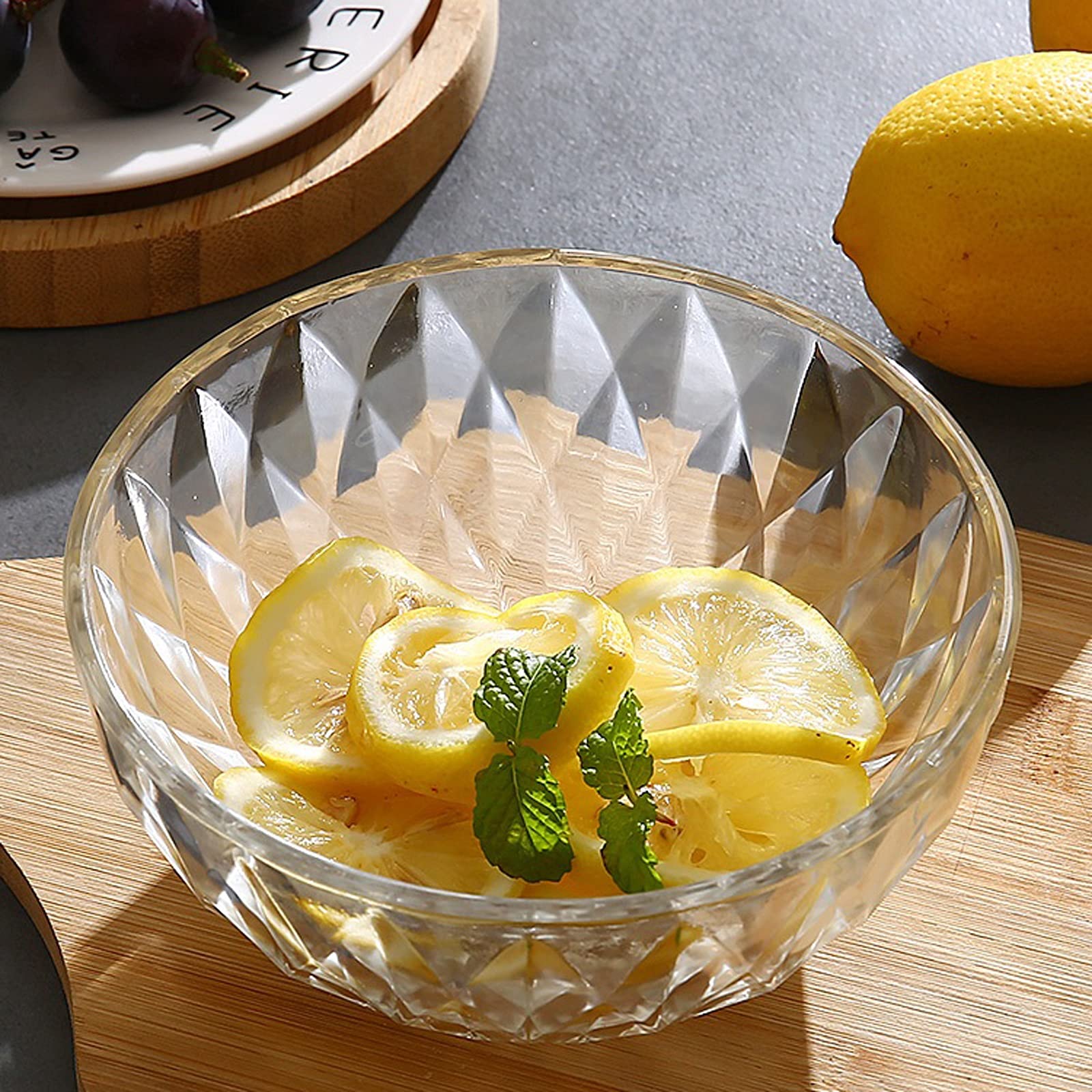 Insalatiera Grande In Vetro 3.4 Litri - Ciotola Versatile Per Insalata, Frutta E Dessert, Elegante, Lavabile In Lavastoviglie, Ideale Per Servire E Decorare - 2
