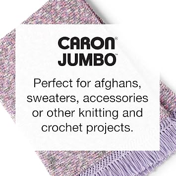 Caron Jumbo Prints Baby Rainbow Yarn - 2 Pack of 340g/12oz - Acrylic - 4 Medium (Worsted) - 595 Yards - Knitting/Crochet