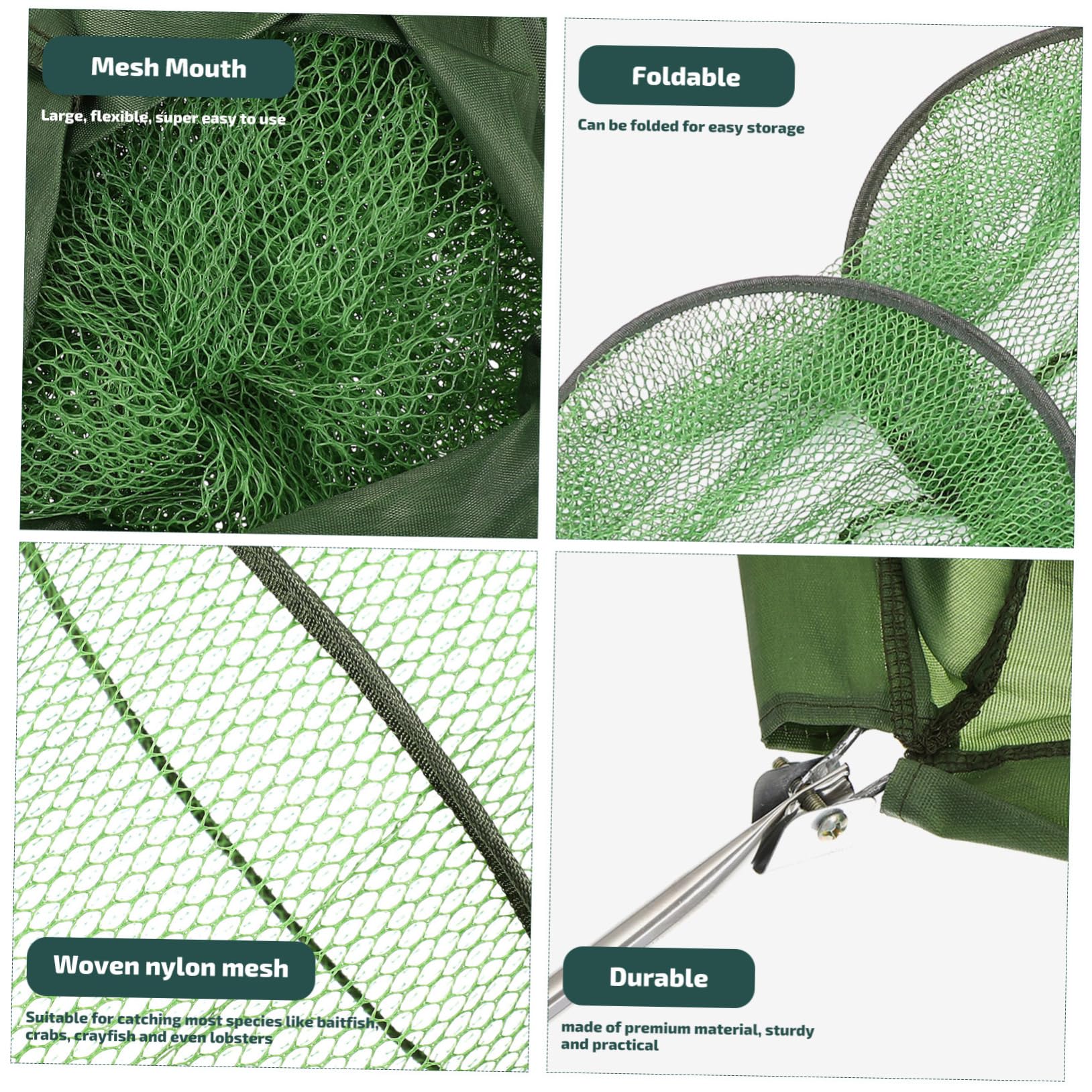 BESPORTBLE Plegable Red de pesca de goma para pesca